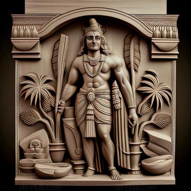 3D model Mahabharata Vyasa 4th century BC (STL)